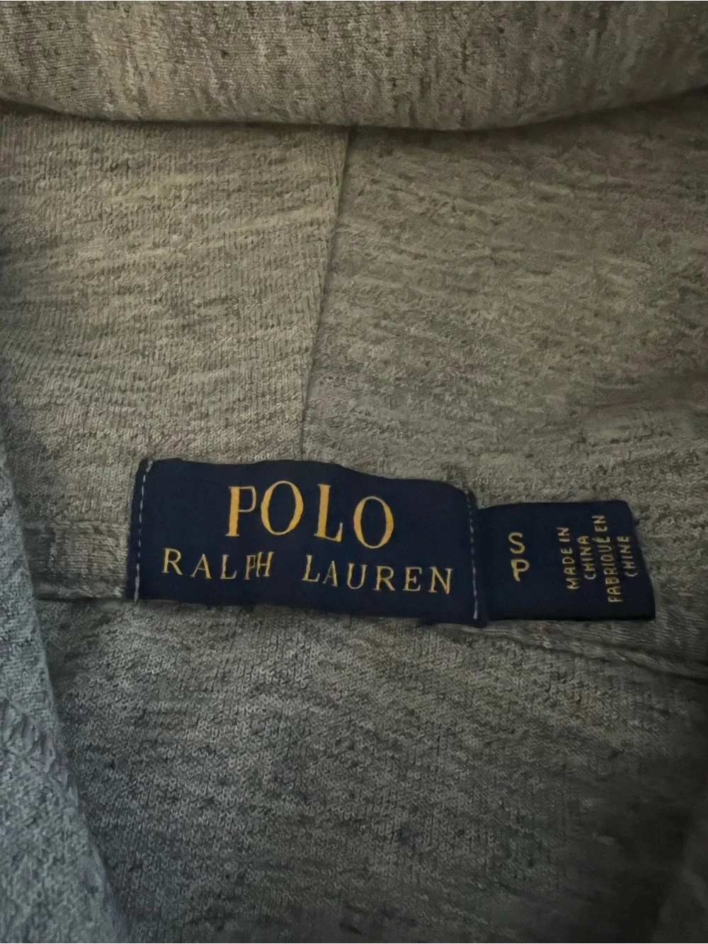 Polo by Ralph Lauren Heather Gray Full-Zip Hoodie with Black Trim